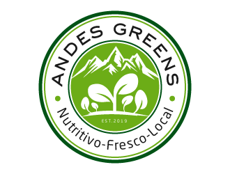 Company name: ANDES GREENS . Slogan: Nutritivo - Fresco - Local logo design by akilis13