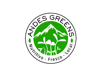 Company name: ANDES GREENS . Slogan: Nutritivo - Fresco - Local logo design by yans