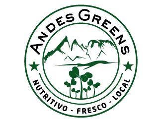 Company name: ANDES GREENS . Slogan: Nutritivo - Fresco - Local logo design by Suvendu