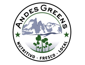 Company name: ANDES GREENS . Slogan: Nutritivo - Fresco - Local logo design by Suvendu