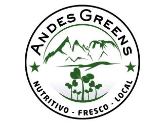 Company name: ANDES GREENS . Slogan: Nutritivo - Fresco - Local logo design by Suvendu