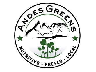 Company name: ANDES GREENS . Slogan: Nutritivo - Fresco - Local logo design by Suvendu