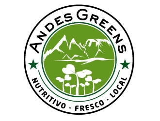 Company name: ANDES GREENS . Slogan: Nutritivo - Fresco - Local logo design by Suvendu