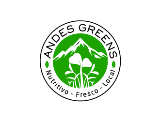 Company name: ANDES GREENS . Slogan: Nutritivo - Fresco - Local logo design by yans