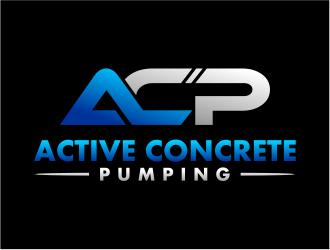 ACTIVE Concrete Pumping logo design by cintoko