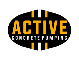 ACTIVE Concrete Pumping logo design by JessicaLopes