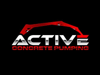 ACTIVE Concrete Pumping logo design by daywalker