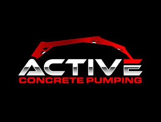 ACTIVE Concrete Pumping logo design by daywalker