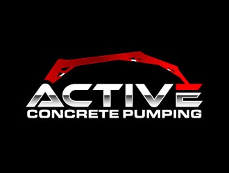 ACTIVE Concrete Pumping logo design by daywalker