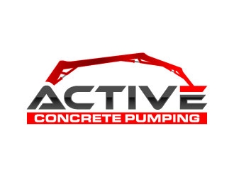 ACTIVE Concrete Pumping logo design by daywalker