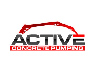 ACTIVE Concrete Pumping logo design by daywalker