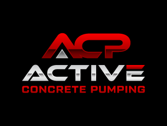 ACTIVE Concrete Pumping logo design by akilis13