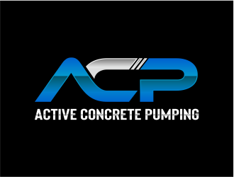 ACTIVE Concrete Pumping logo design by mutafailan