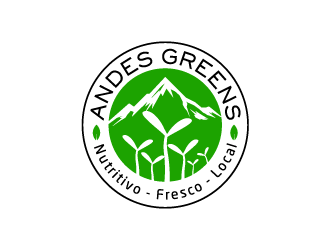 Company name: ANDES GREENS . Slogan: Nutritivo - Fresco - Local logo design by yans