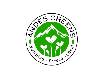 Company name: ANDES GREENS . Slogan: Nutritivo - Fresco - Local logo design by yans