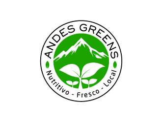 Company name: ANDES GREENS . Slogan: Nutritivo - Fresco - Local logo design by yans