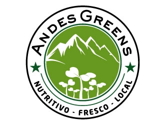 Company name: ANDES GREENS . Slogan: Nutritivo - Fresco - Local logo design by Suvendu