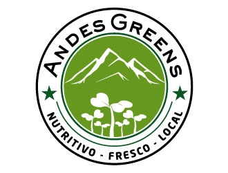 Company name: ANDES GREENS . Slogan: Nutritivo - Fresco - Local logo design by Suvendu