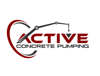 ACTIVE Concrete Pumping logo design by serprimero