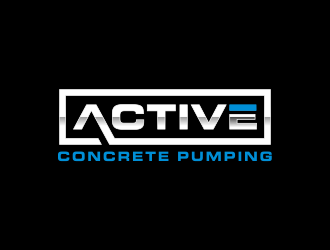 ACTIVE Concrete Pumping logo design by akhi