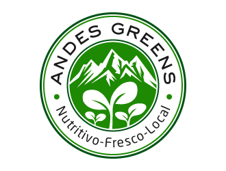 Company name: ANDES GREENS . Slogan: Nutritivo - Fresco - Local logo design by akilis13