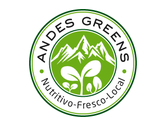 Company name: ANDES GREENS . Slogan: Nutritivo - Fresco - Local logo design by akilis13