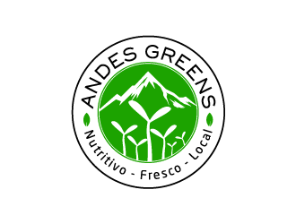 Company name: ANDES GREENS . Slogan: Nutritivo - Fresco - Local logo design by yans