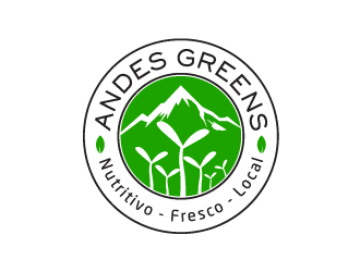 Company name: ANDES GREENS . Slogan: Nutritivo - Fresco - Local logo design by yans