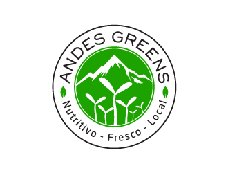 Company name: ANDES GREENS . Slogan: Nutritivo - Fresco - Local logo design by yans