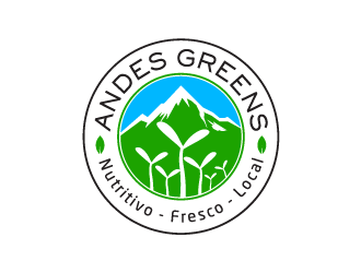 Company name: ANDES GREENS . Slogan: Nutritivo - Fresco - Local logo design by yans