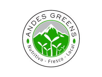 Company name: ANDES GREENS . Slogan: Nutritivo - Fresco - Local logo design by yans