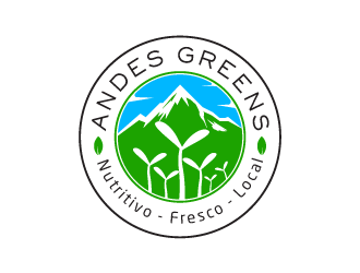 Company name: ANDES GREENS . Slogan: Nutritivo - Fresco - Local logo design by yans