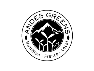 Company name: ANDES GREENS . Slogan: Nutritivo - Fresco - Local logo design by yans