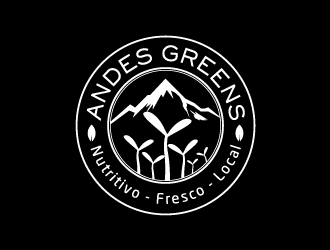 Company name: ANDES GREENS . Slogan: Nutritivo - Fresco - Local logo design by yans