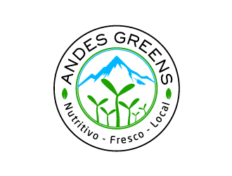 Company name: ANDES GREENS . Slogan: Nutritivo - Fresco - Local logo design by yans