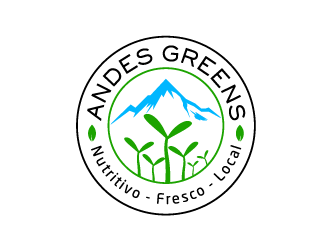 Company name: ANDES GREENS . Slogan: Nutritivo - Fresco - Local logo design by yans