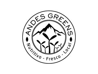 Company name: ANDES GREENS . Slogan: Nutritivo - Fresco - Local logo design by yans