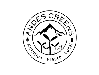 Company name: ANDES GREENS . Slogan: Nutritivo - Fresco - Local logo design by yans