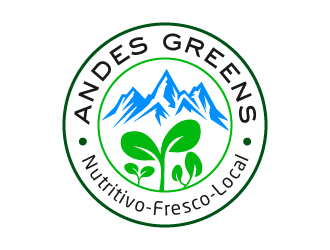 Company name: ANDES GREENS . Slogan: Nutritivo - Fresco - Local logo design by akilis13