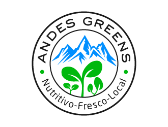 Company name: ANDES GREENS . Slogan: Nutritivo - Fresco - Local logo design by akilis13