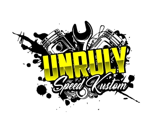 Unruly speed kustom  logo design by AamirKhan