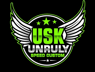 Unruly speed kustom  logo design by Suvendu