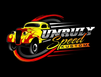 Unruly speed kustom  logo design by DreamLogoDesign