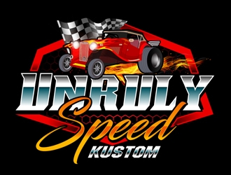 Unruly speed kustom  logo design by DreamLogoDesign