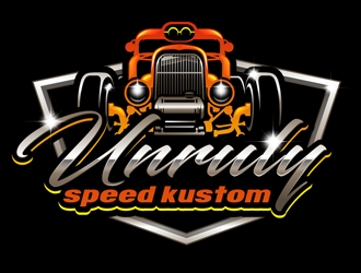 Unruly speed kustom  logo design by DreamLogoDesign