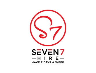 Seven7 Hire  logo design by treemouse