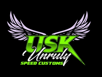 Unruly speed kustom  logo design by Suvendu