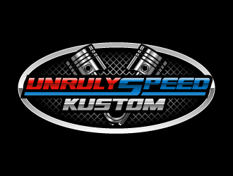 Unruly speed kustom  logo design by tony