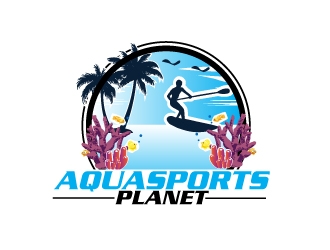 AquaSportsPlanet logo design by AamirKhan