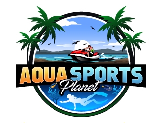 AquaSportsPlanet logo design by Suvendu